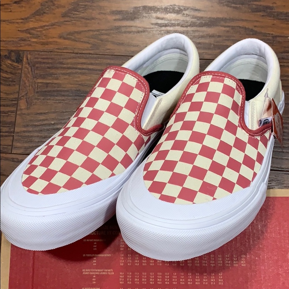 VANS SLIP-ON PRO CHECKERBOARD Mineral Red MEN’S - Picture 7 of 16